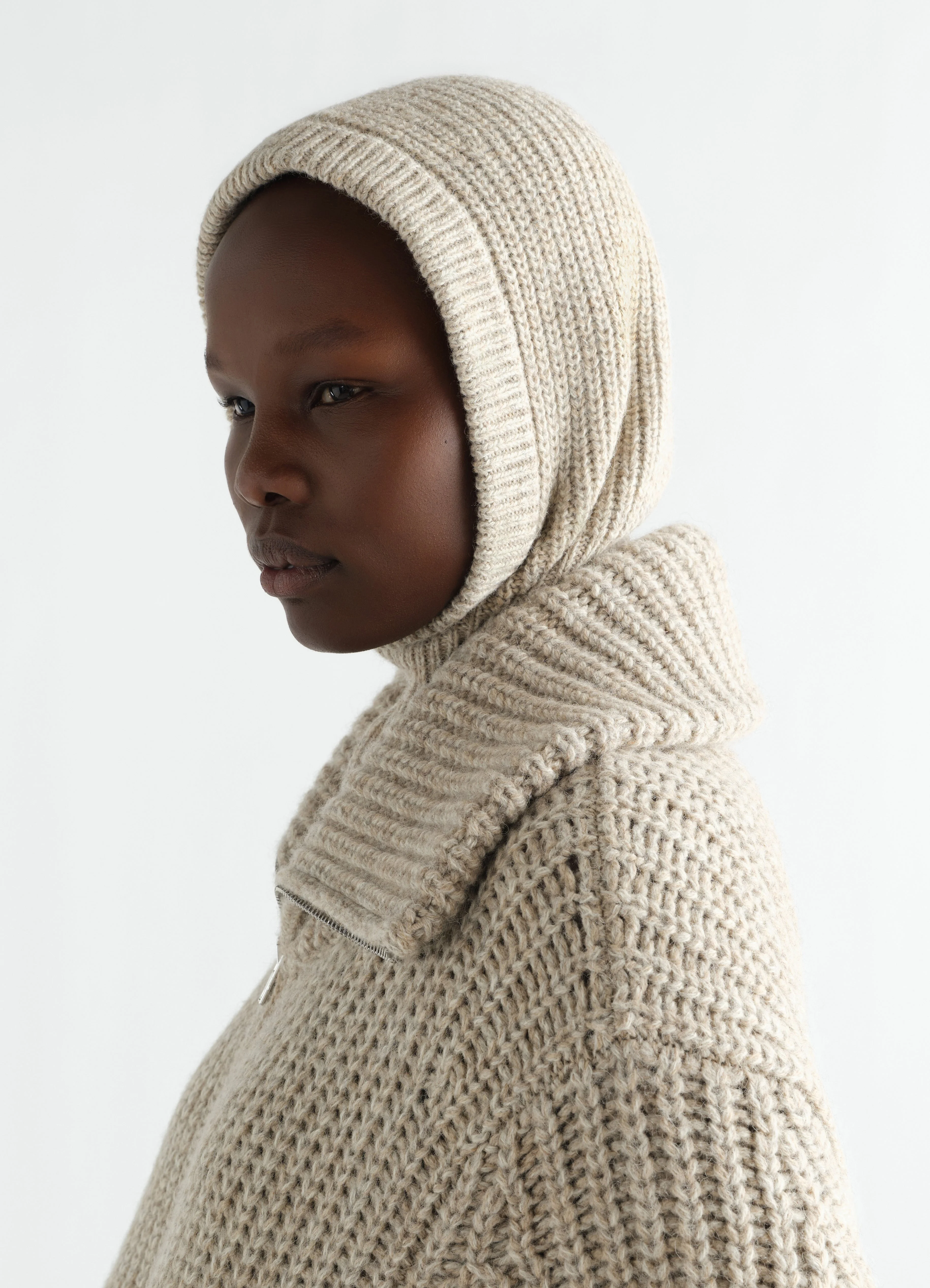 BALACLAVA IN ALPACA AND YAK WOOL BLEND - 1