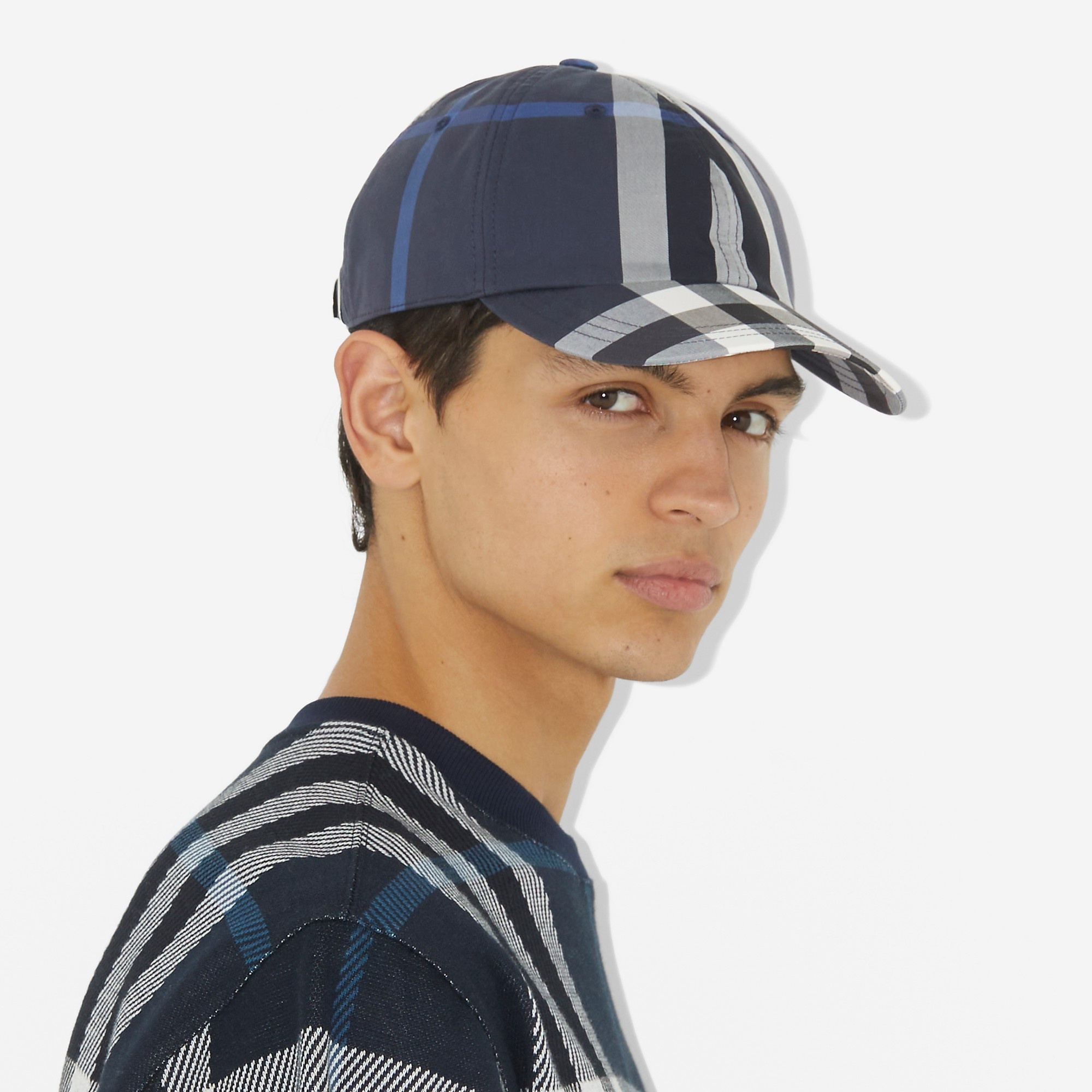 Check Cotton Blend Baseball Cap - 3