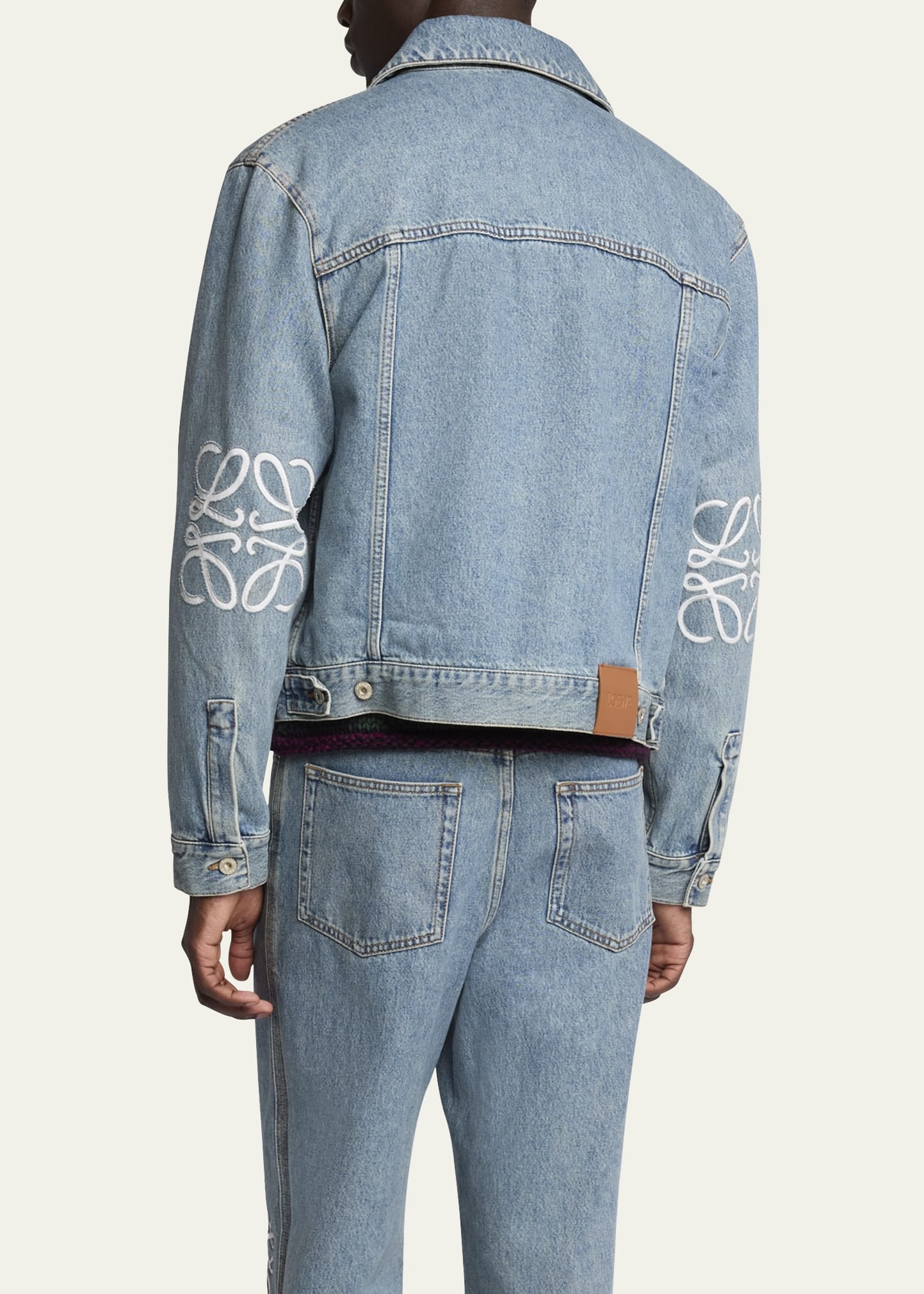 Men's Anagram Elbow Trucker Jacket - 3