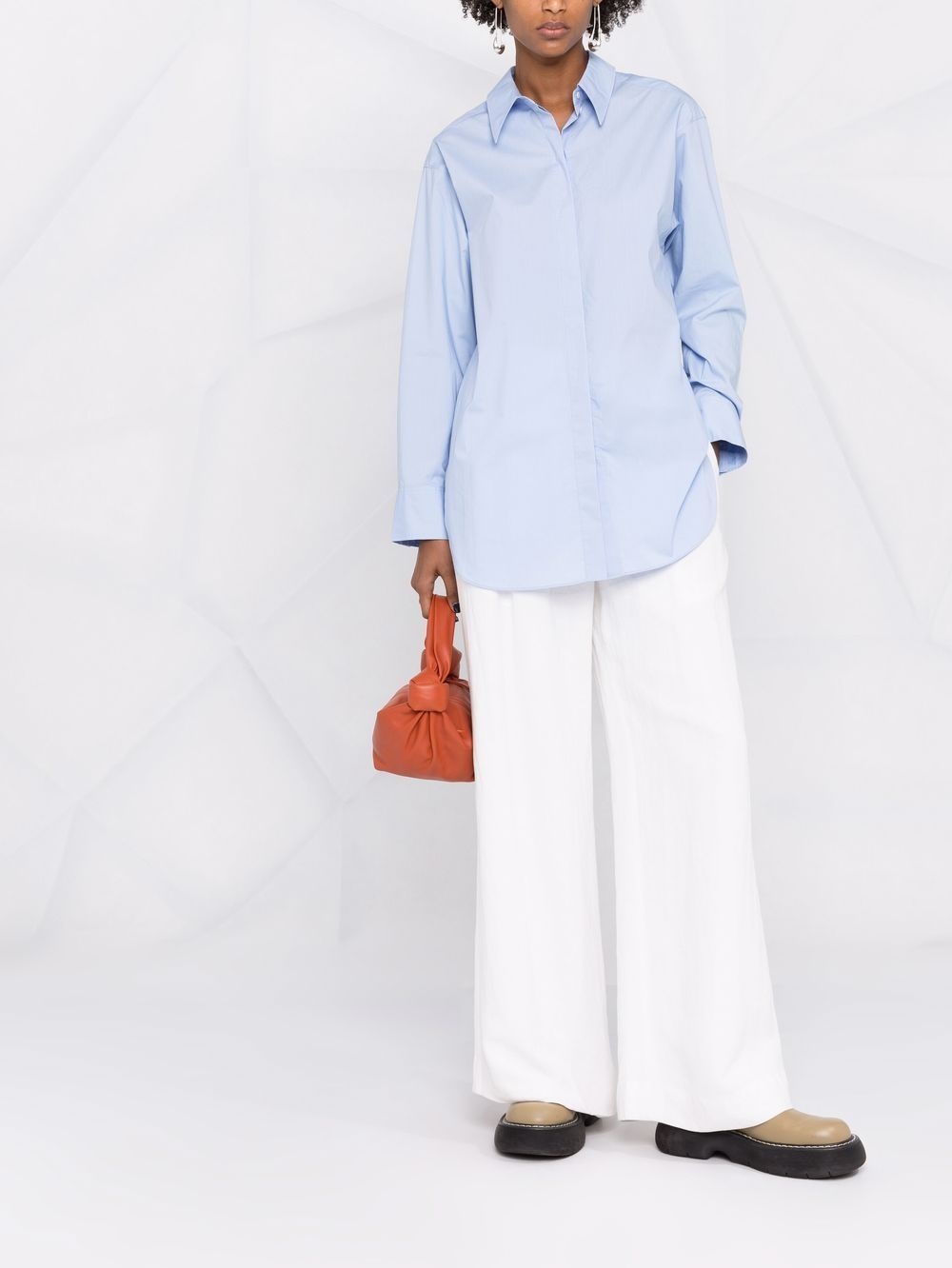 oversized poplin cotton shirt - 2