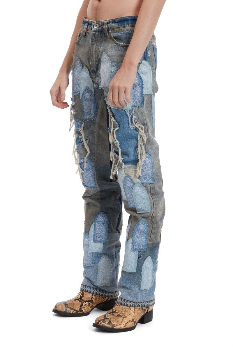 PATCHED ARCH REPAIRED BLOWOUT DENIM 4