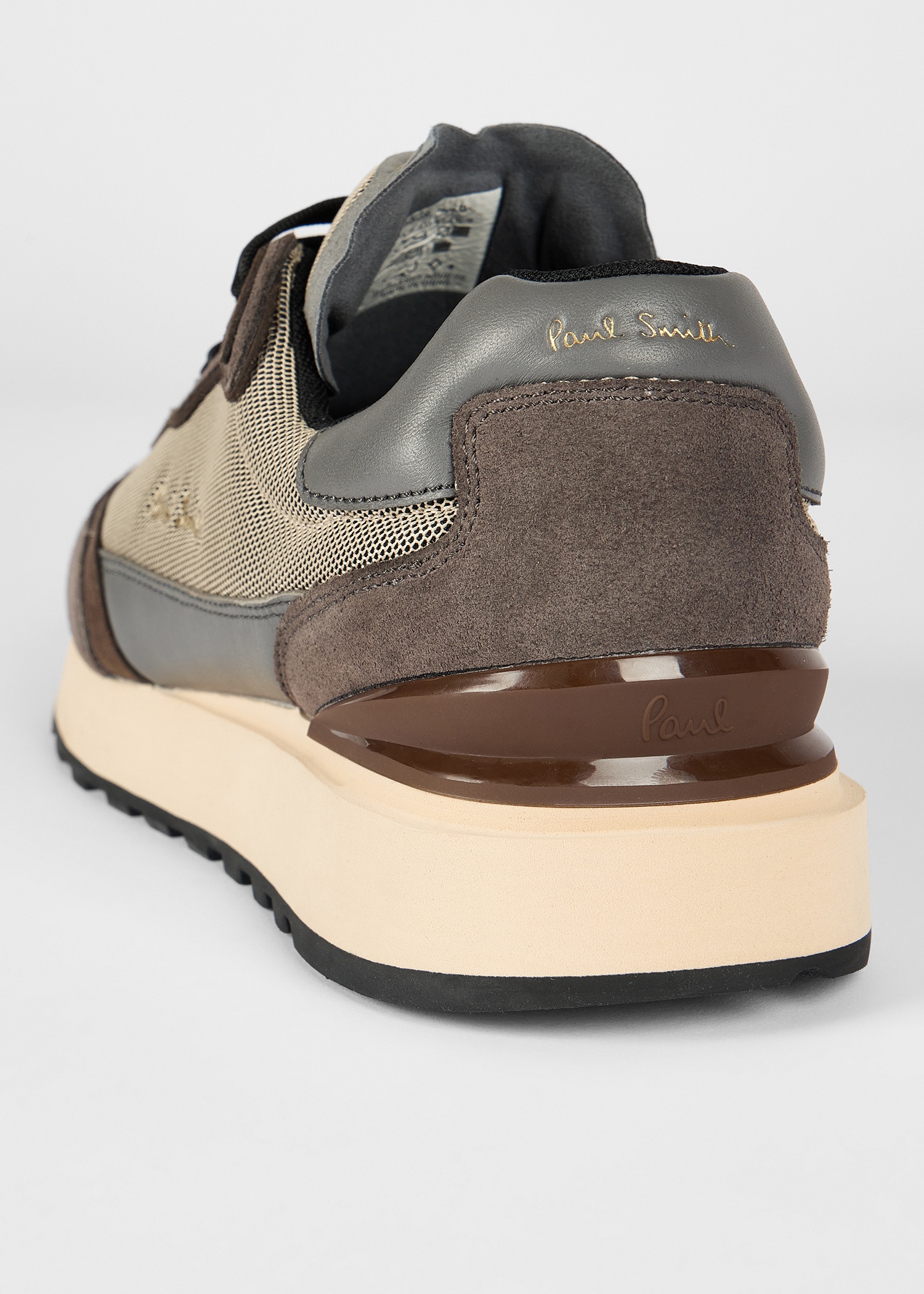 Dark Grey Leather 'Aston' Trainers - 5
