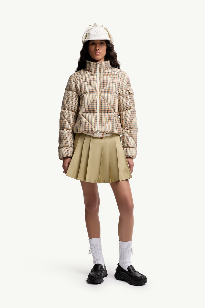 Moncler Pleated Cotton Blend Mini Skirt outlook