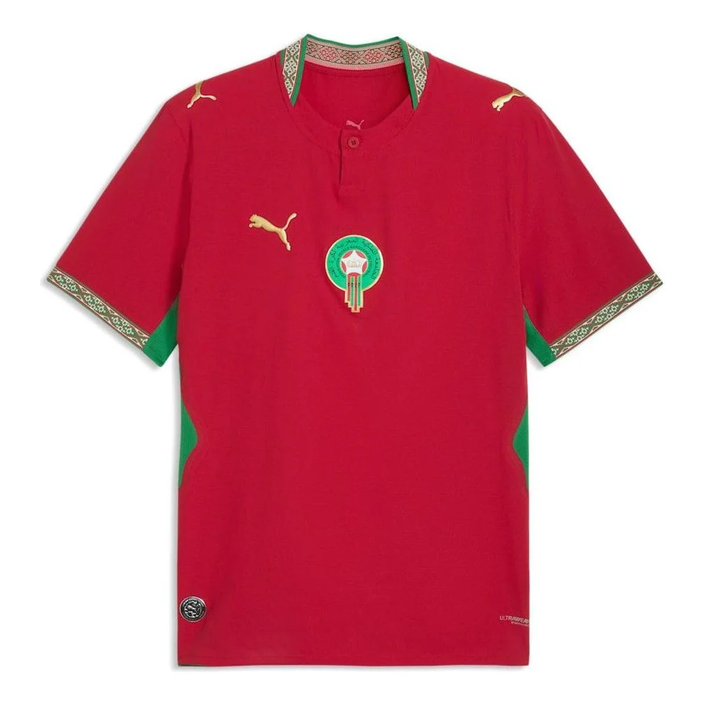 PUMA Morocco 2026 Home Authentic Jersey 'Fast Red Victory Gold' 783313-01 - 1