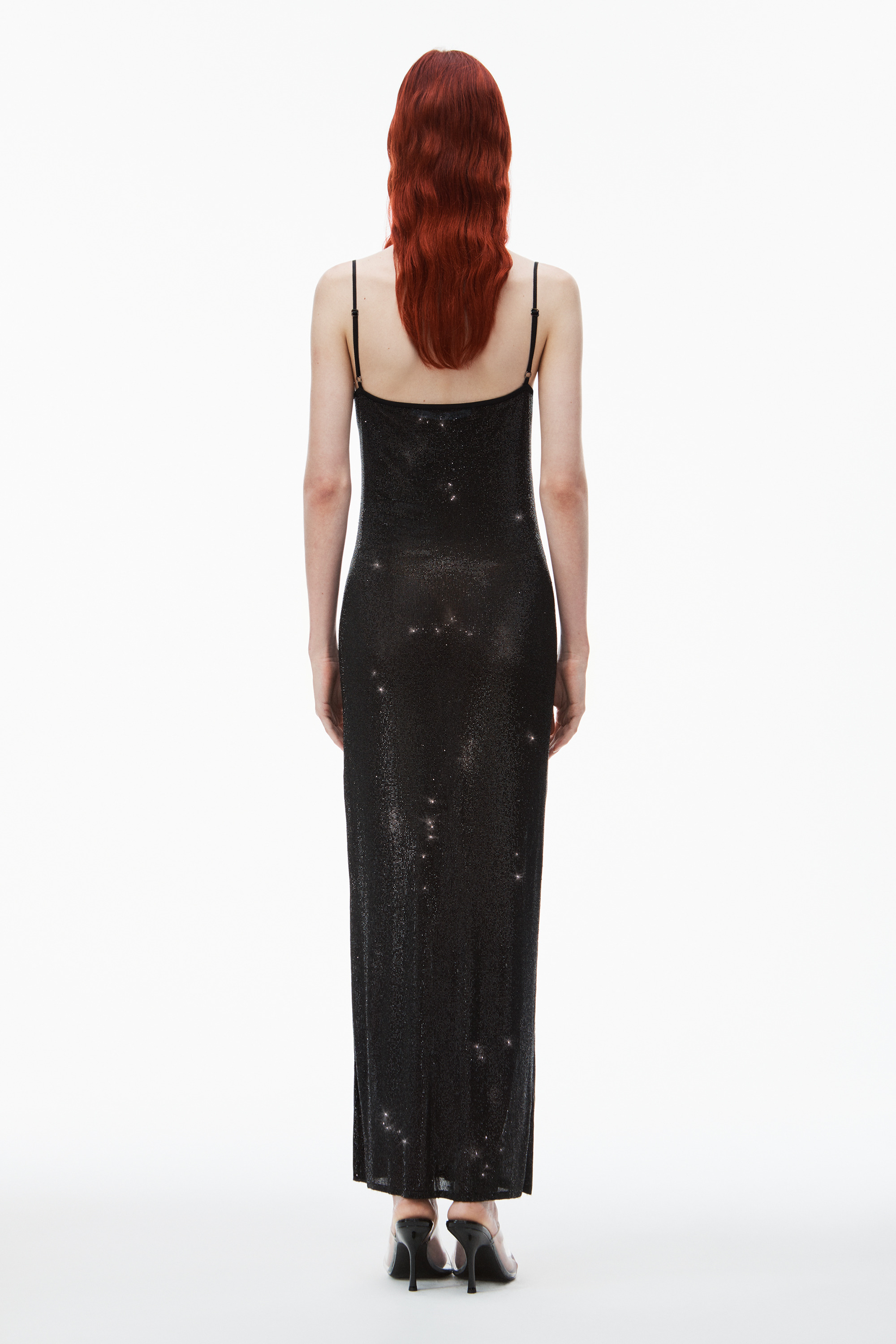 clear bead hotfix cami tank dress - 5
