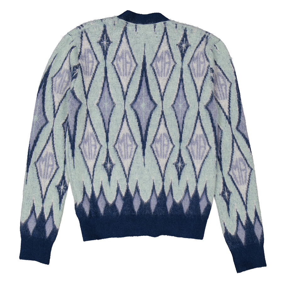 Amiri Argyle Mohair Knit Cardigan - 6
