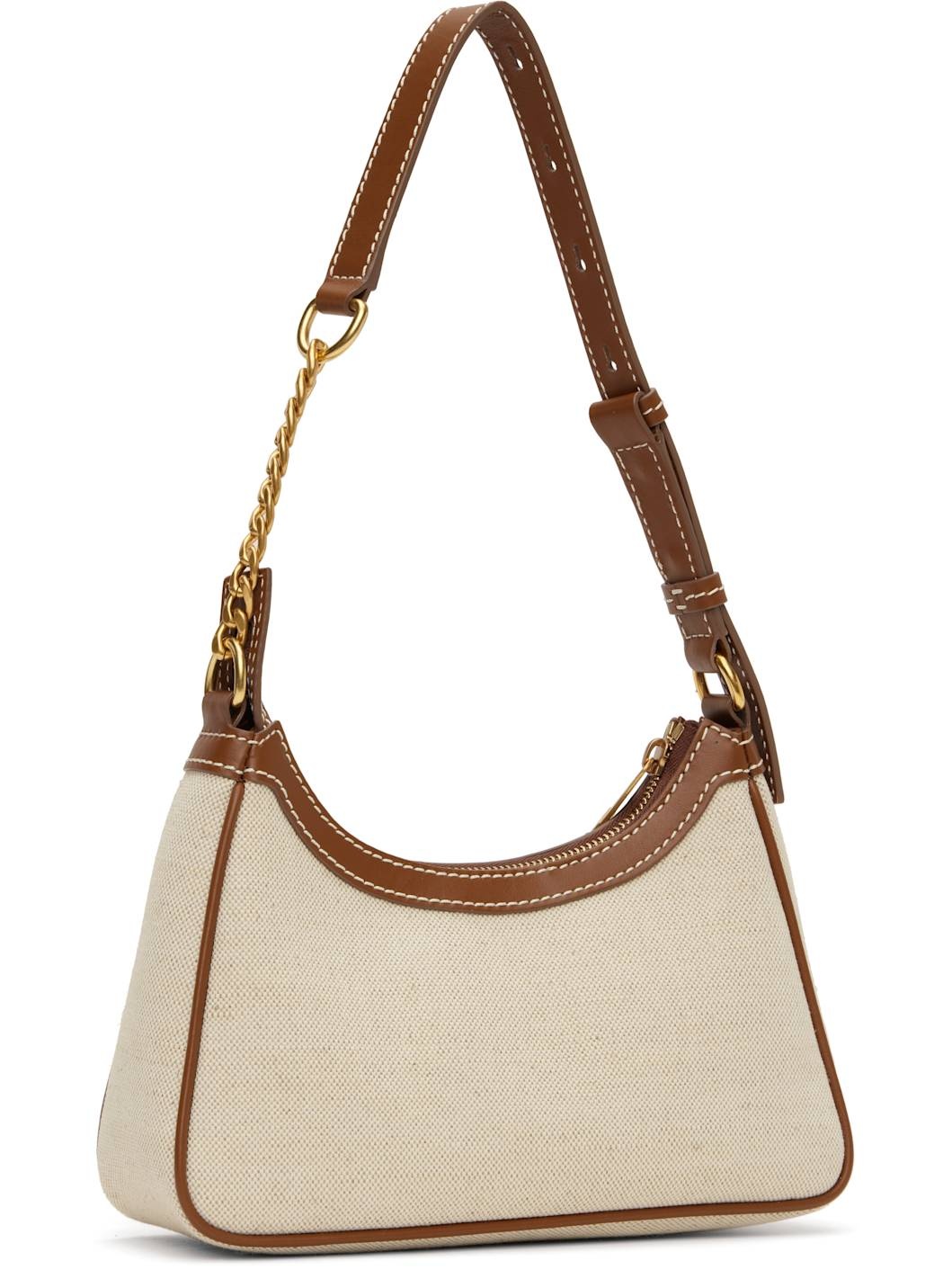 Beige & Brown B-Army Canvas Bag - 3