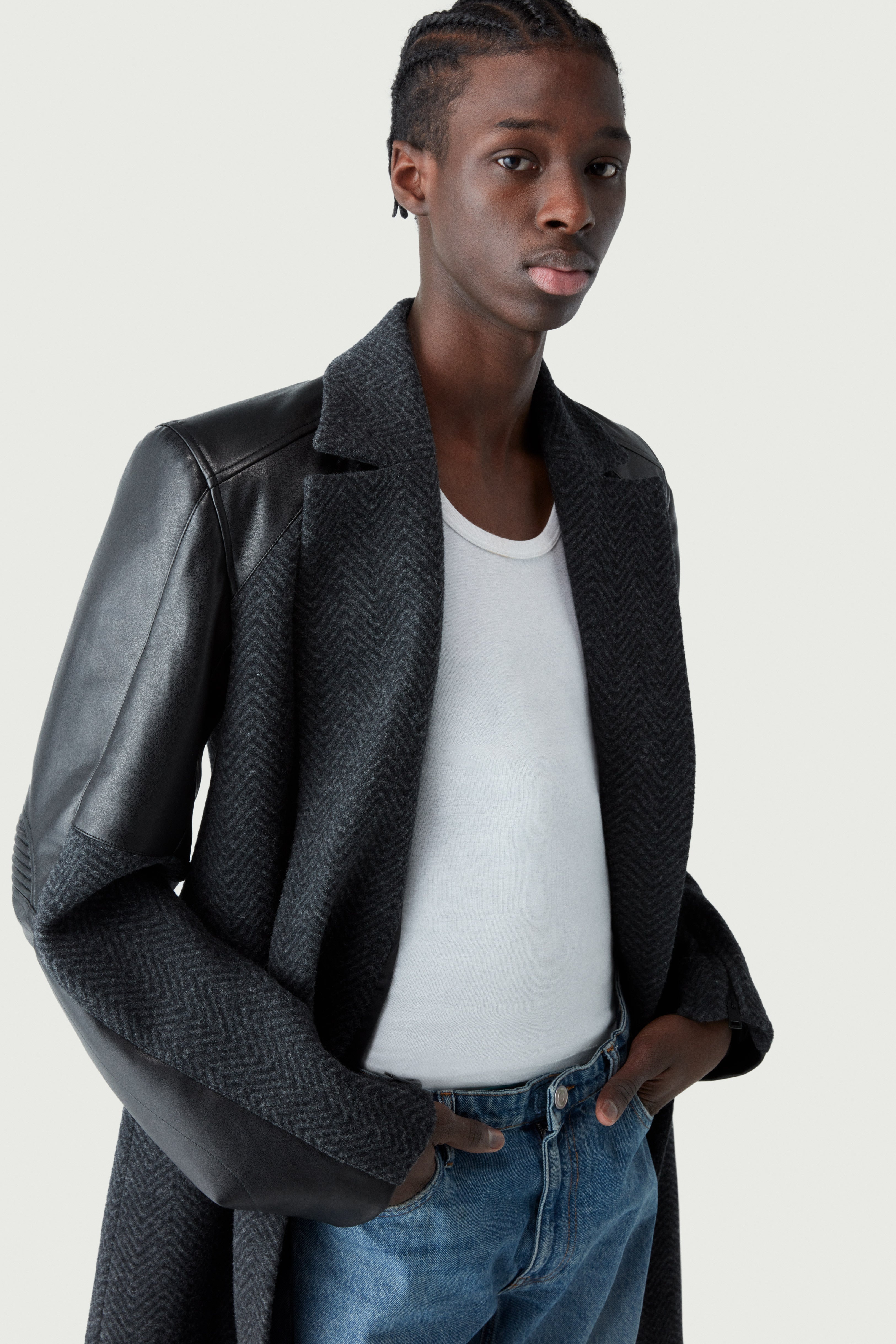 Hybrid Tailored Chevron Coat - 6