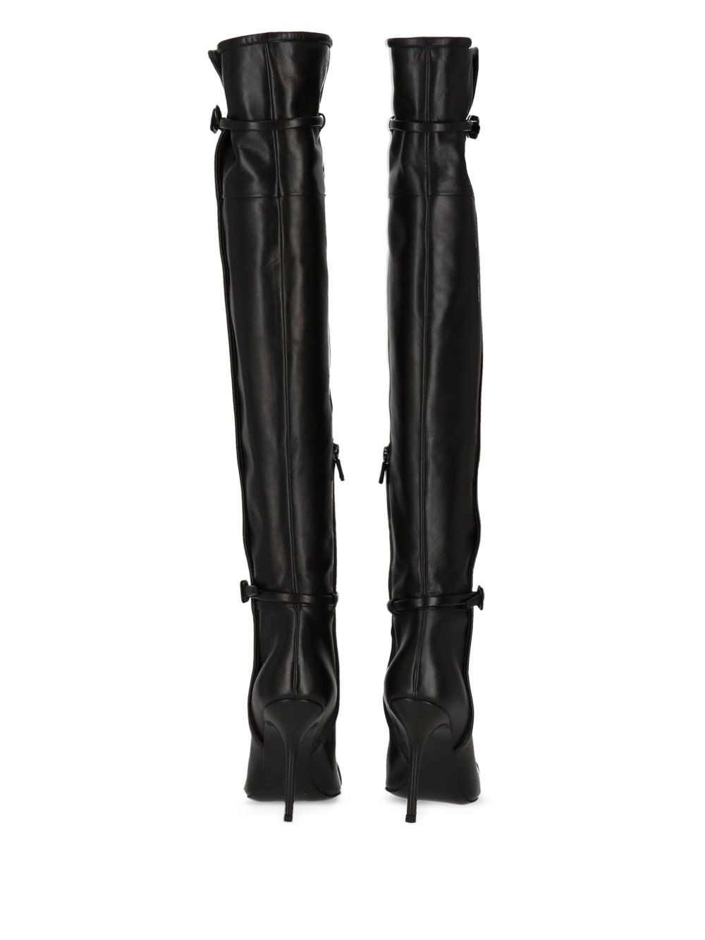 buckle-strap stiletto boots - 3