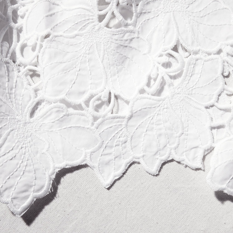 White Cotton Lace Long Top 5