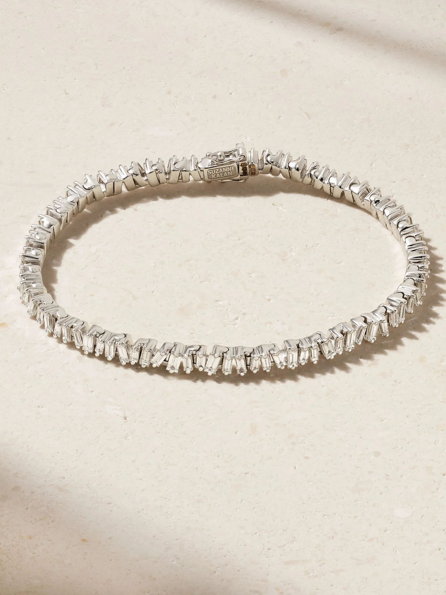 18-karat white gold diamond tennis bracelet Gold - 1