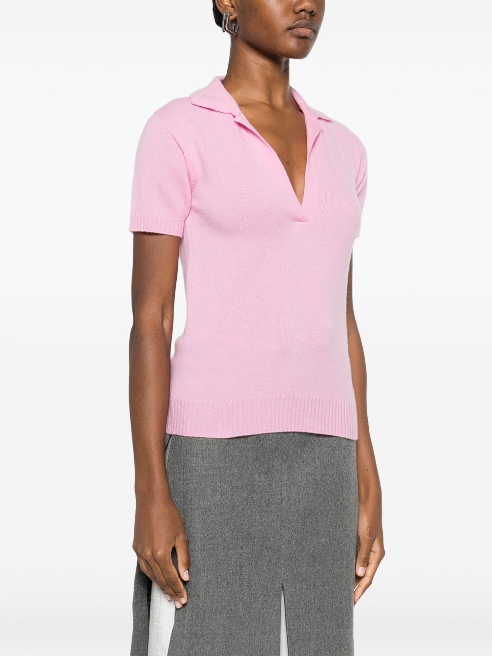 logo-appliqué polo top - 3
