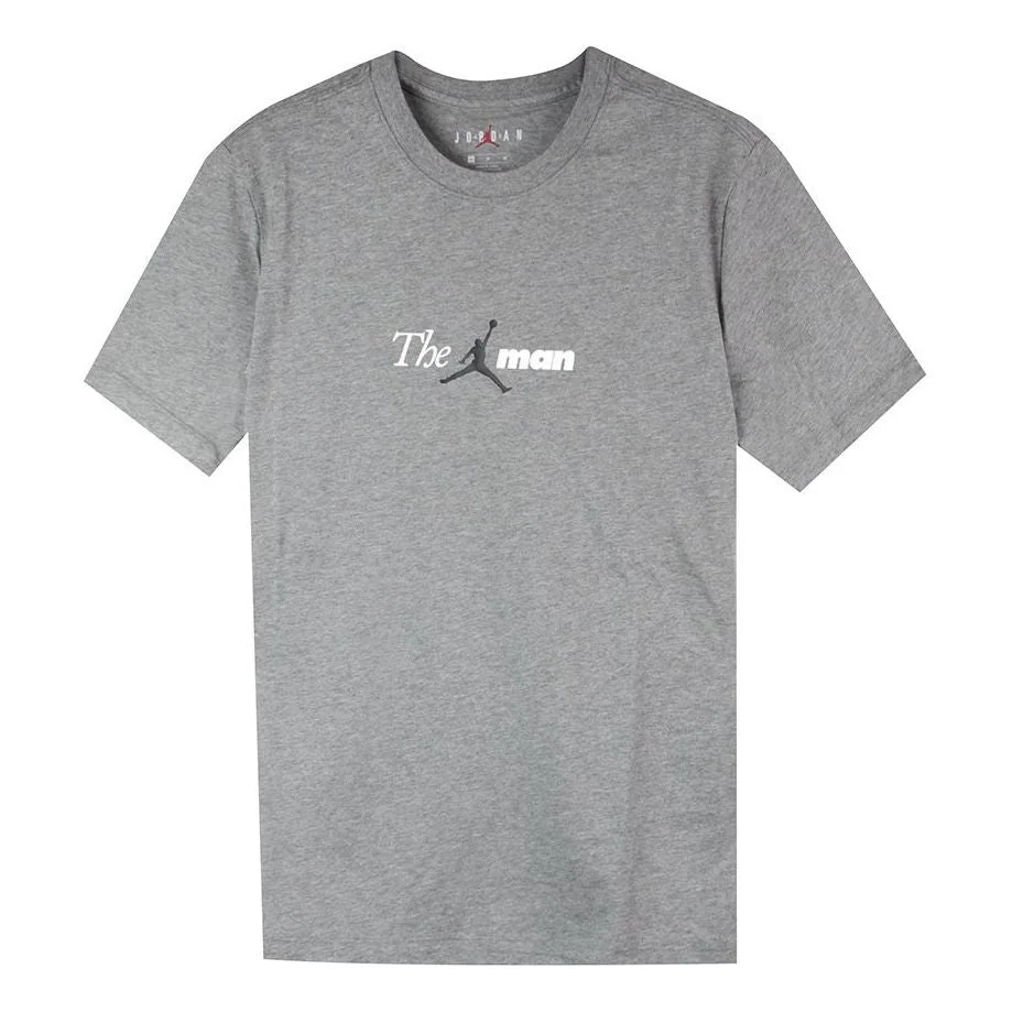 Air Jordan Round Neck Casual Short Sleeve Gray AO0685-091 - 1
