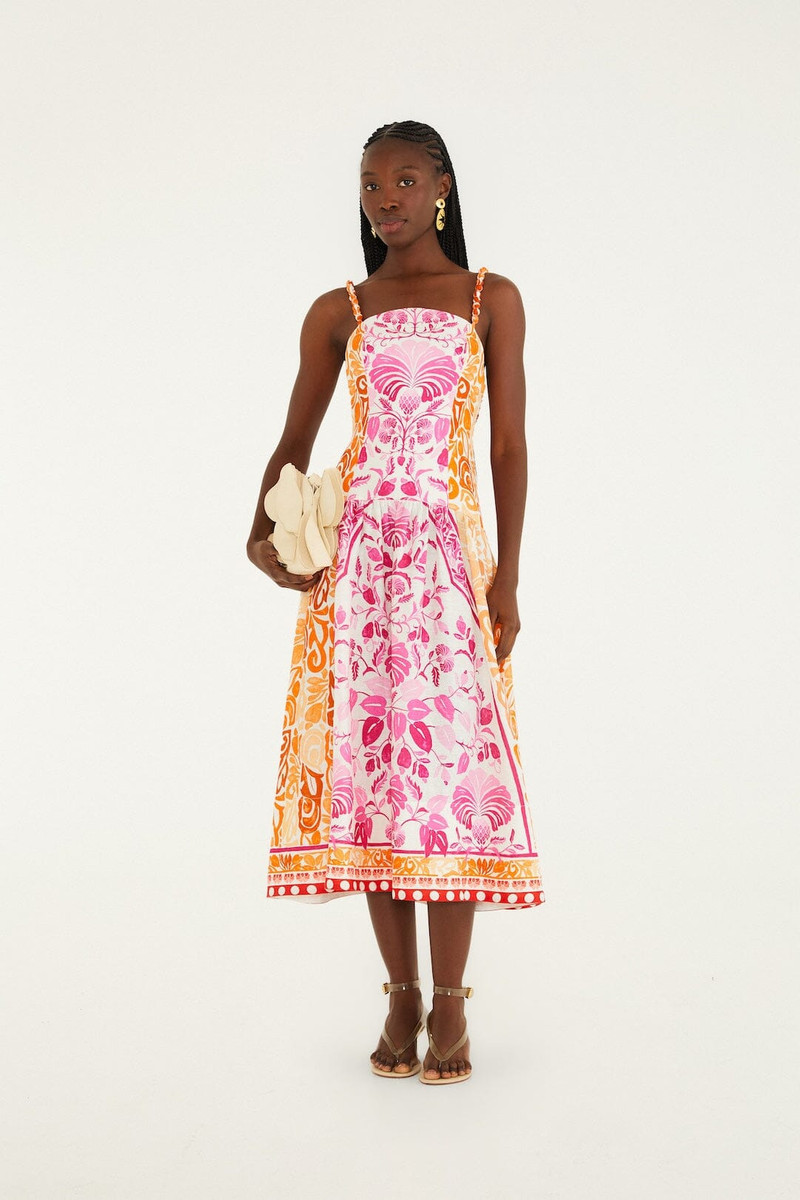 Off-White Santorini Euroflax Premium Linen Midi Dress 1