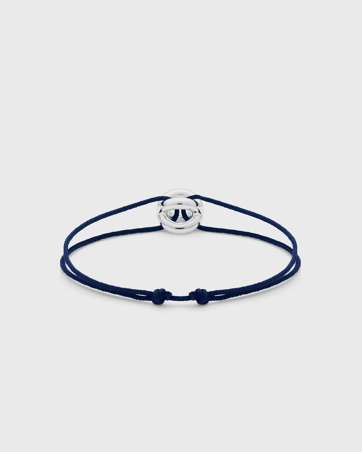 3g polished sterling silver navy entrelacs cord bracelet - 2