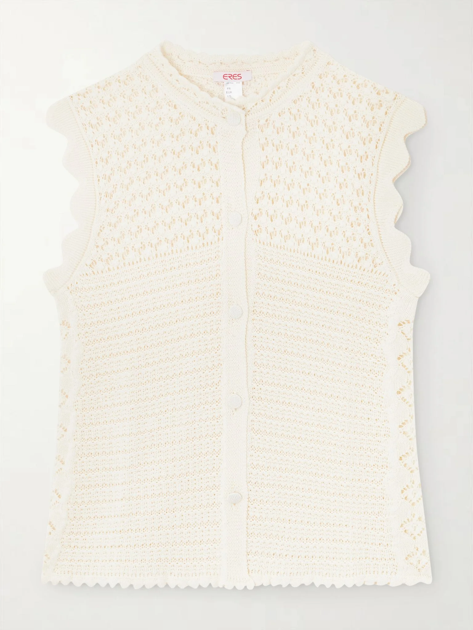 Aurora crochet-knit top Ecru - 1