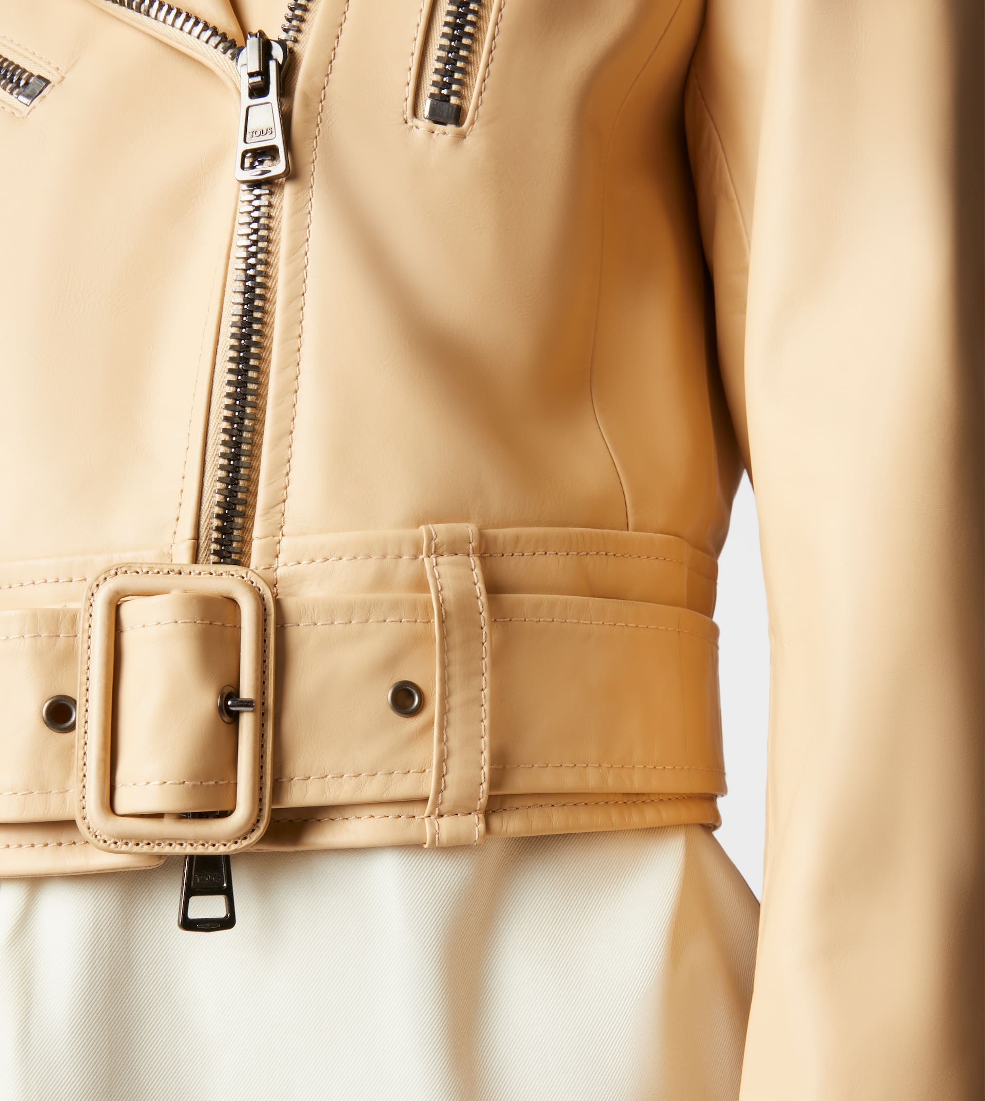 BIKER JACKET - BEIGE - 6