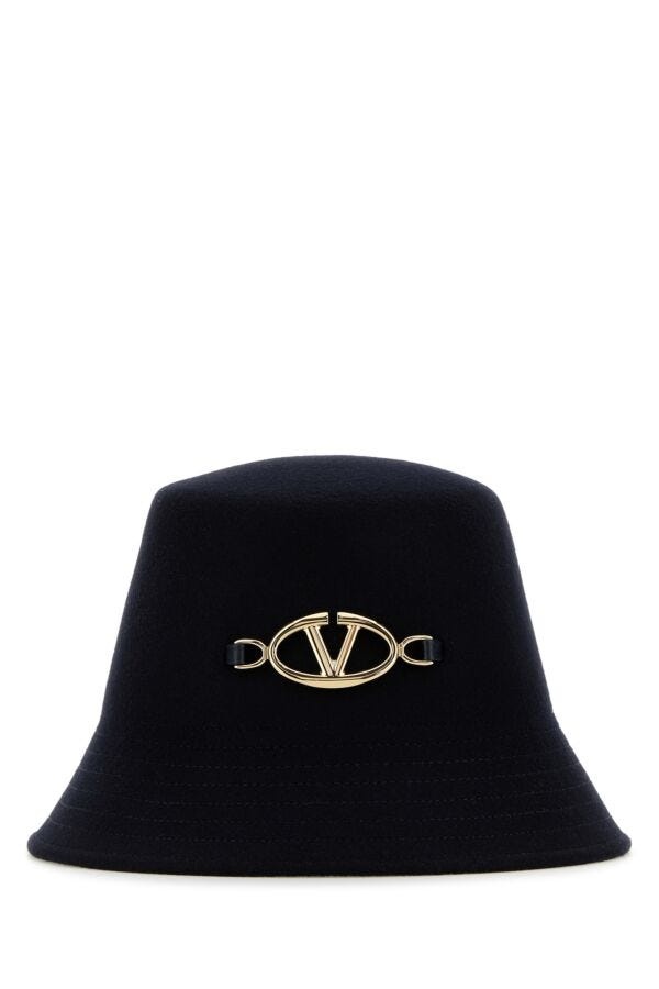 ハット VALENTINO GARAVANI Midnight Blue Cotton Bucket Hat Valentino REVERSIBLE BUCKET HAT WITH POUCH POCKET | REVERSIBLE