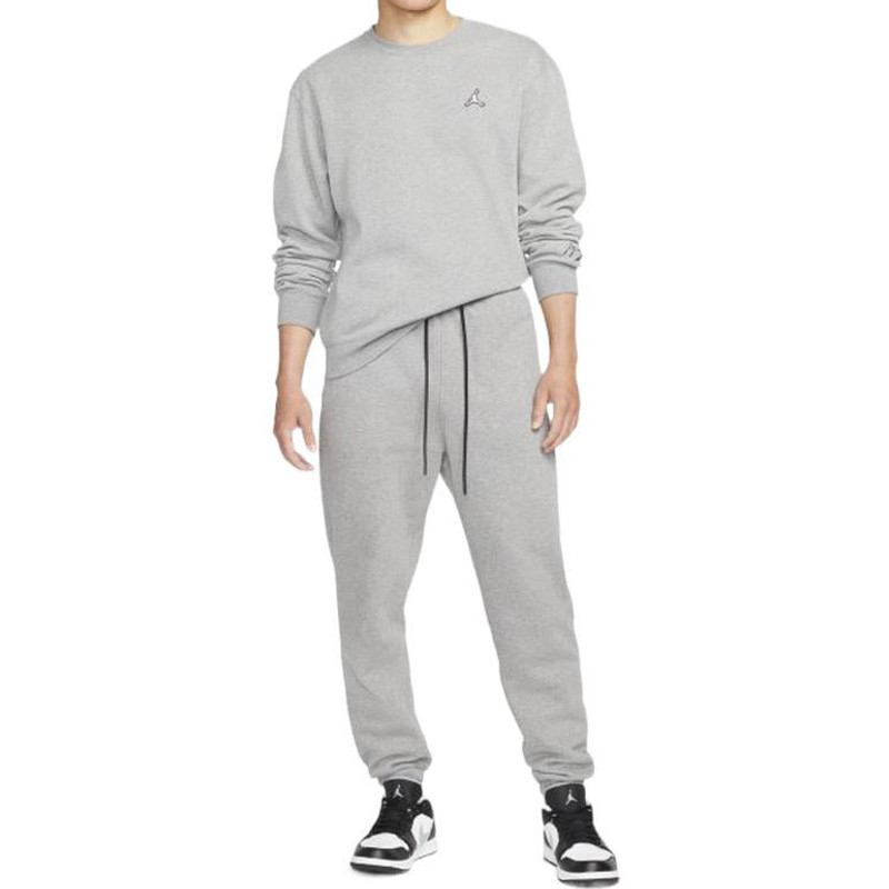 Jordan Men's Jordan Fleece Lined Athleisure Casual Sports Long Sleeves Solid Color Embroidered Pullover Gra outlook