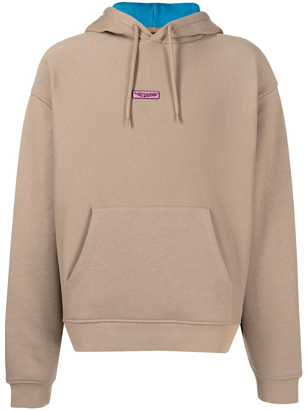 box-logo drawstring hoodie - 1