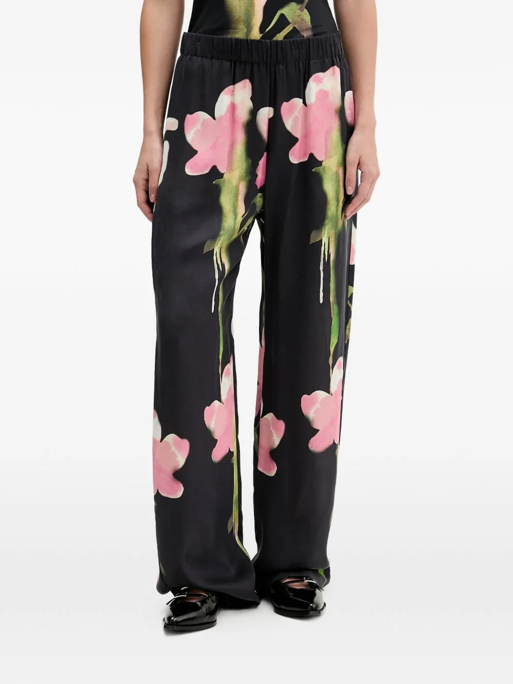 floral-print palazzo pants - 1