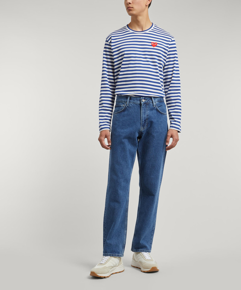Comme des Garçons PLAY Long Sleeve Stripe Cotton T-Shirt outlook