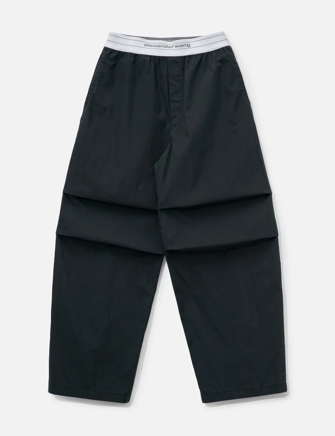 MID-RISE PLEATED WIDE-LEG PANT WITH LOGO ELASTIC WAIST - 1