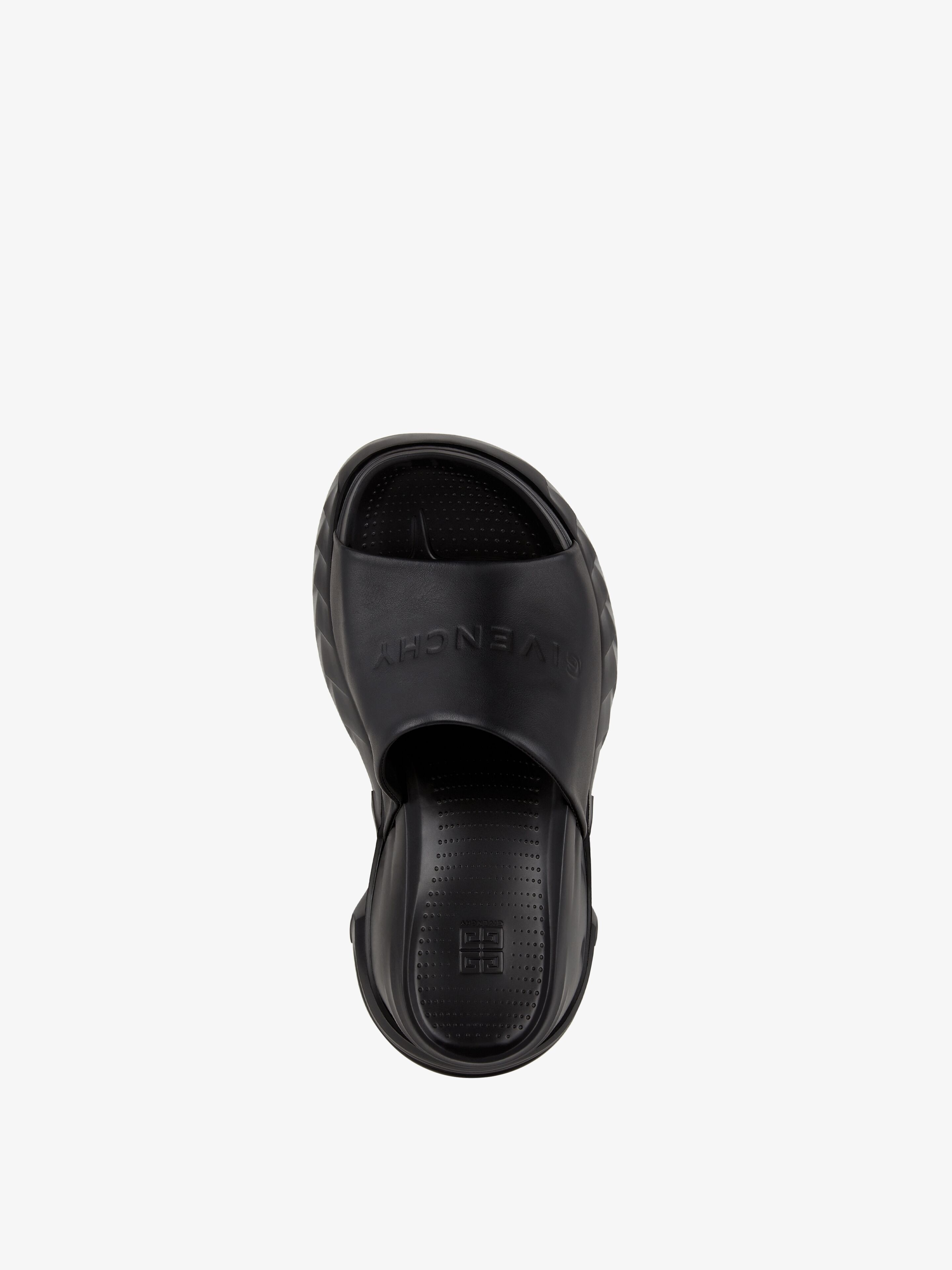 MARSHMALLOW WEDGE SANDALS IN LEATHER - 4