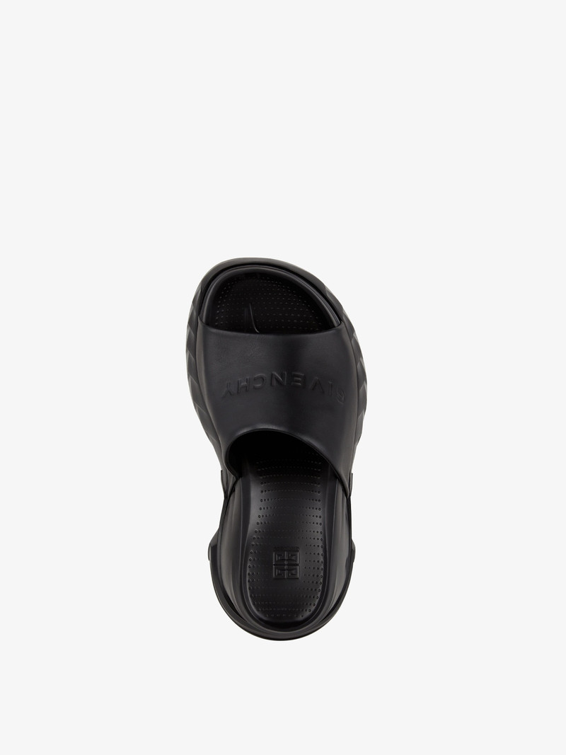 MARSHMALLOW WEDGE SANDALS IN LEATHER 4