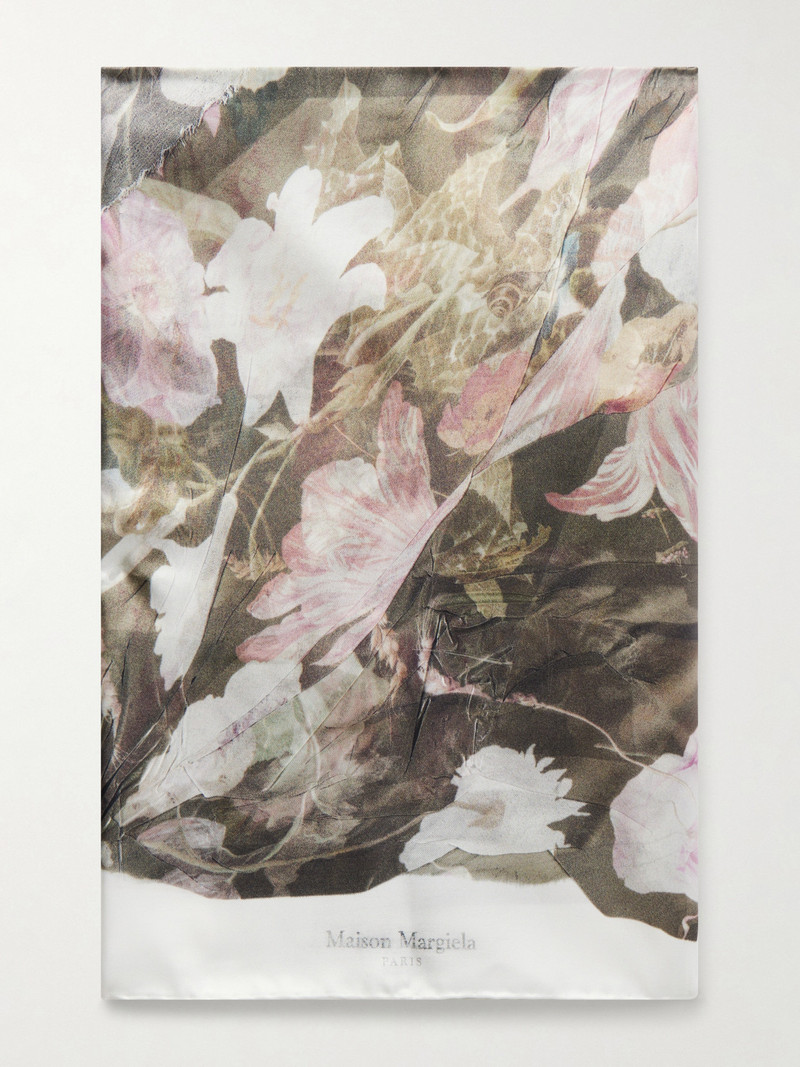 Floral-print Silk Scarf 1