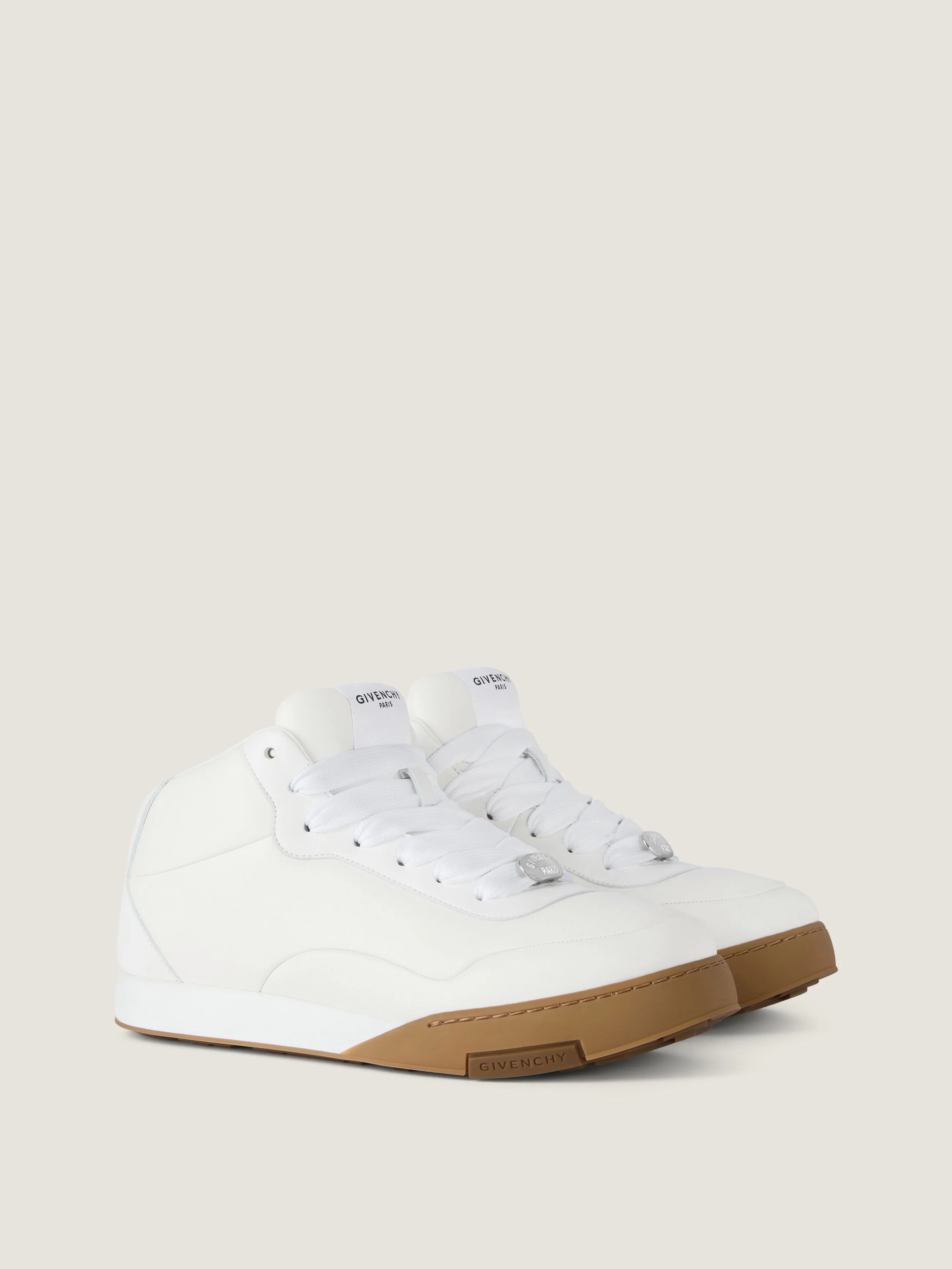 GIVENCHY PUFFY YARD MID-TOP SNEAKERS IN NAPPA LEATHER - 1