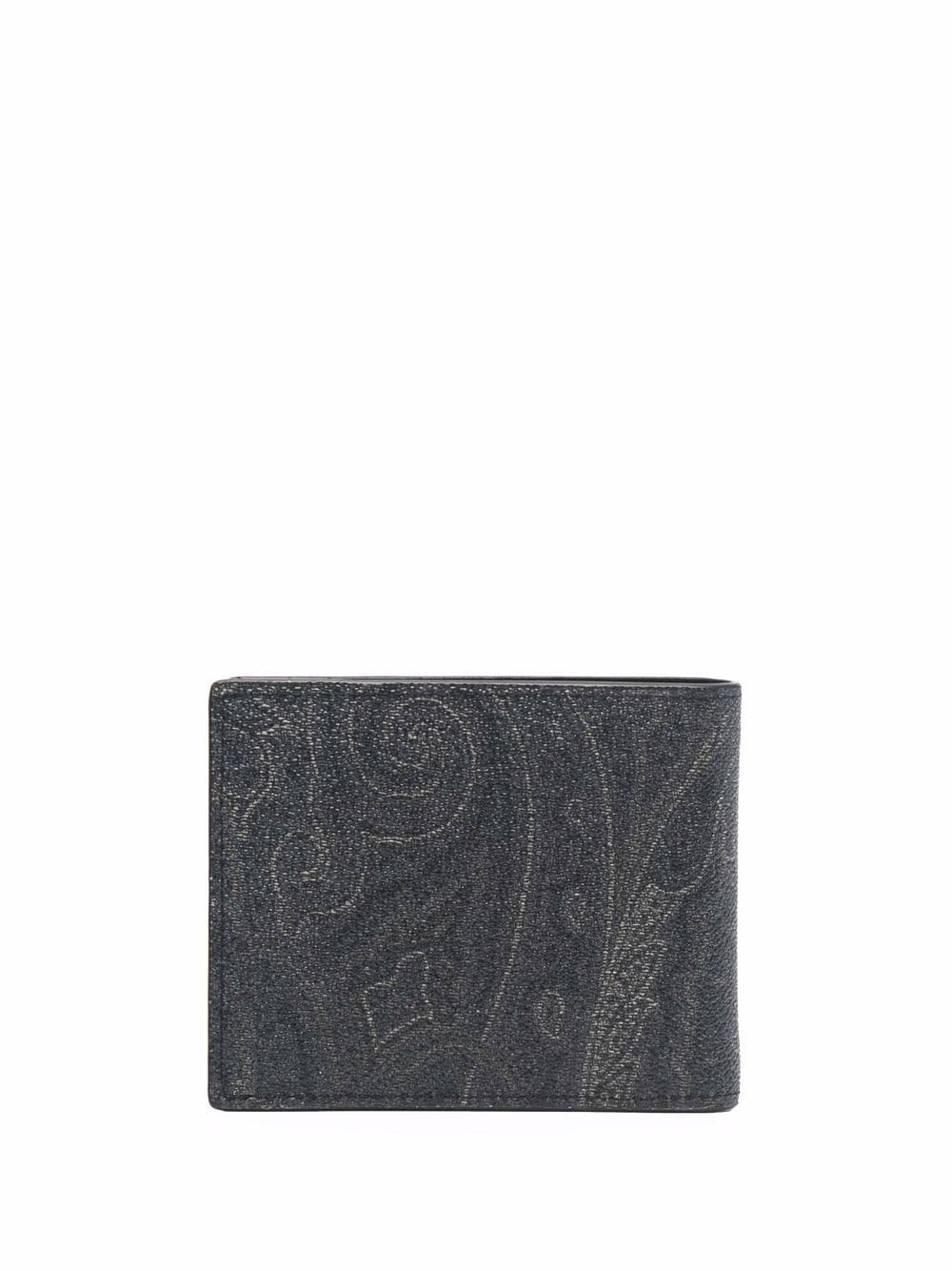 paisley-print leather wallet - 2