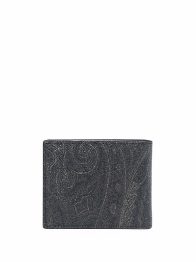 Etro paisley-print leather wallet outlook