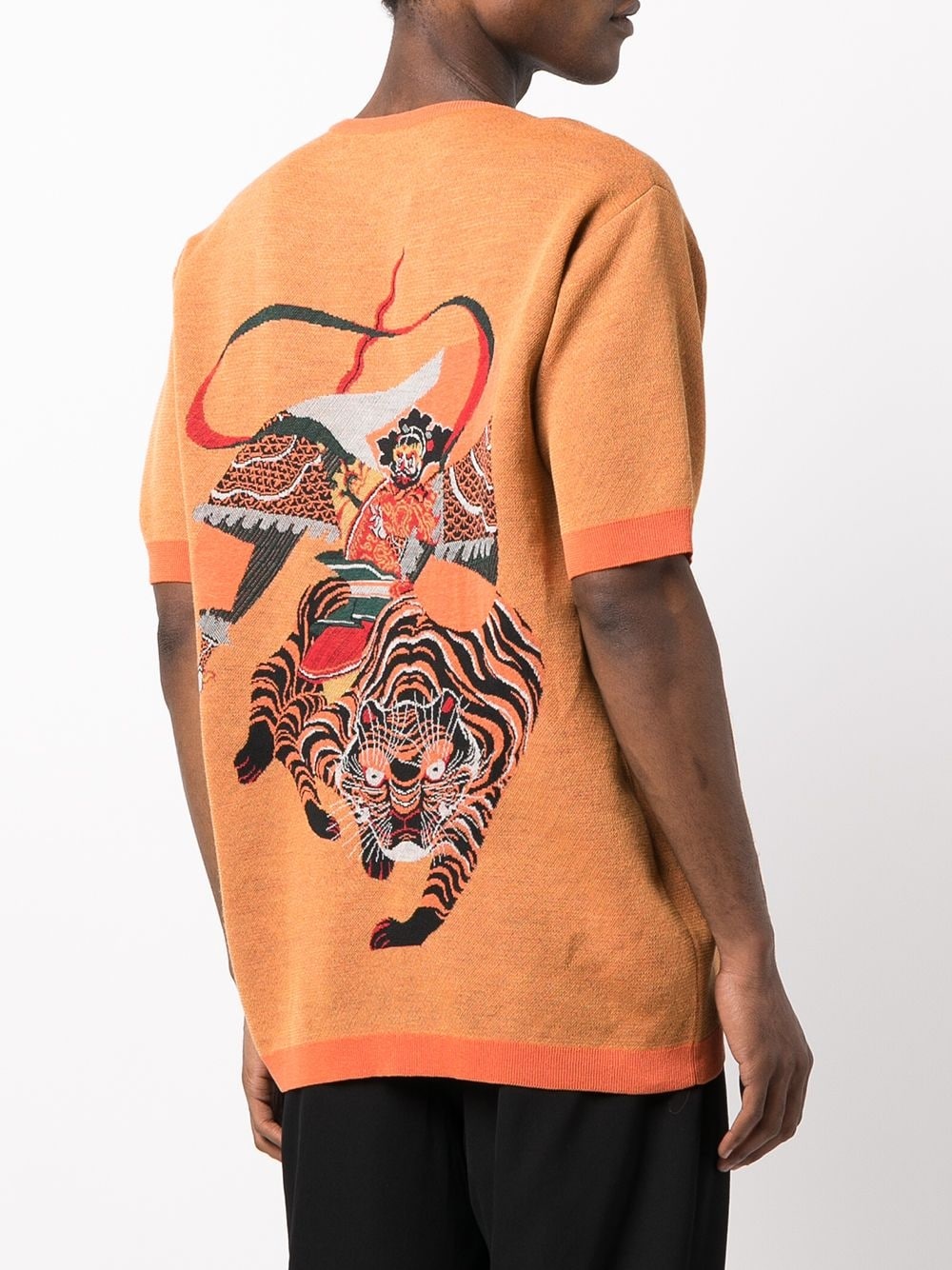 tiger intarsia-knit T-shirt - 4