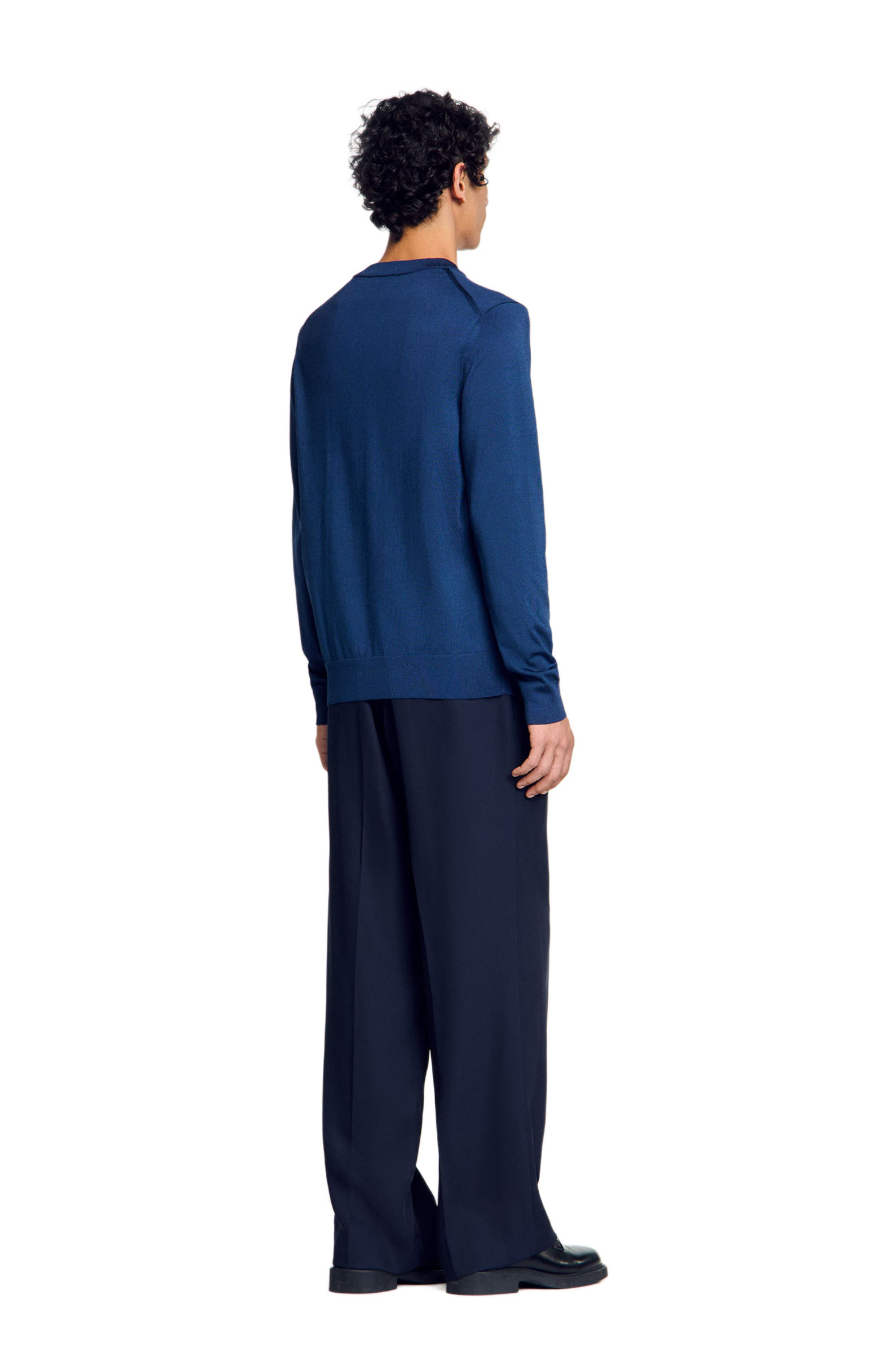 SANDRO Fine knit sweater in Royal Blue at Nordstrom - 2