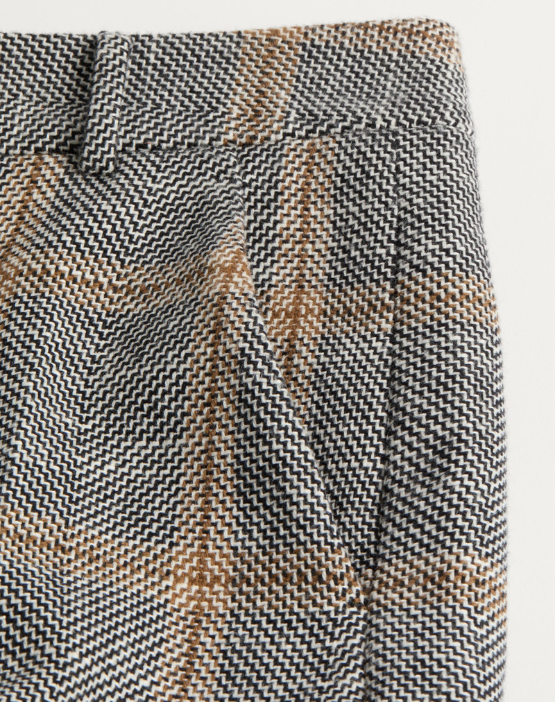 Valentino WOOL BLEND TROUSERS WITH TURN-UP WITH CHECK PATTERN outlook