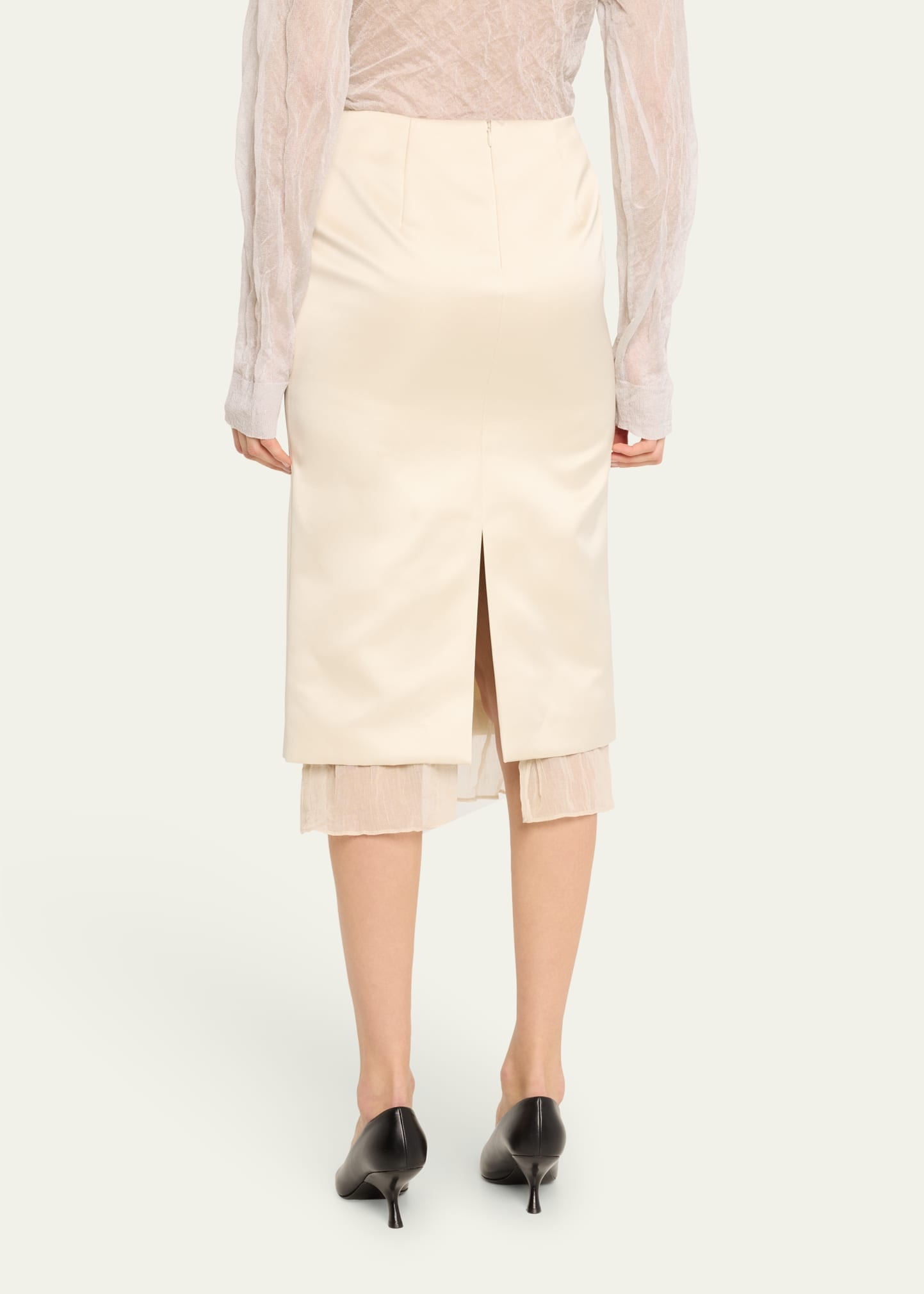 Fannie Midi Skirt with Ruffle Trim - 3