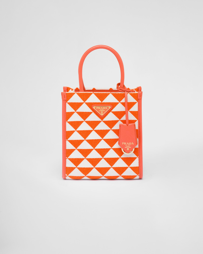 Prada Symbole embroidered fabric mini bag - 1