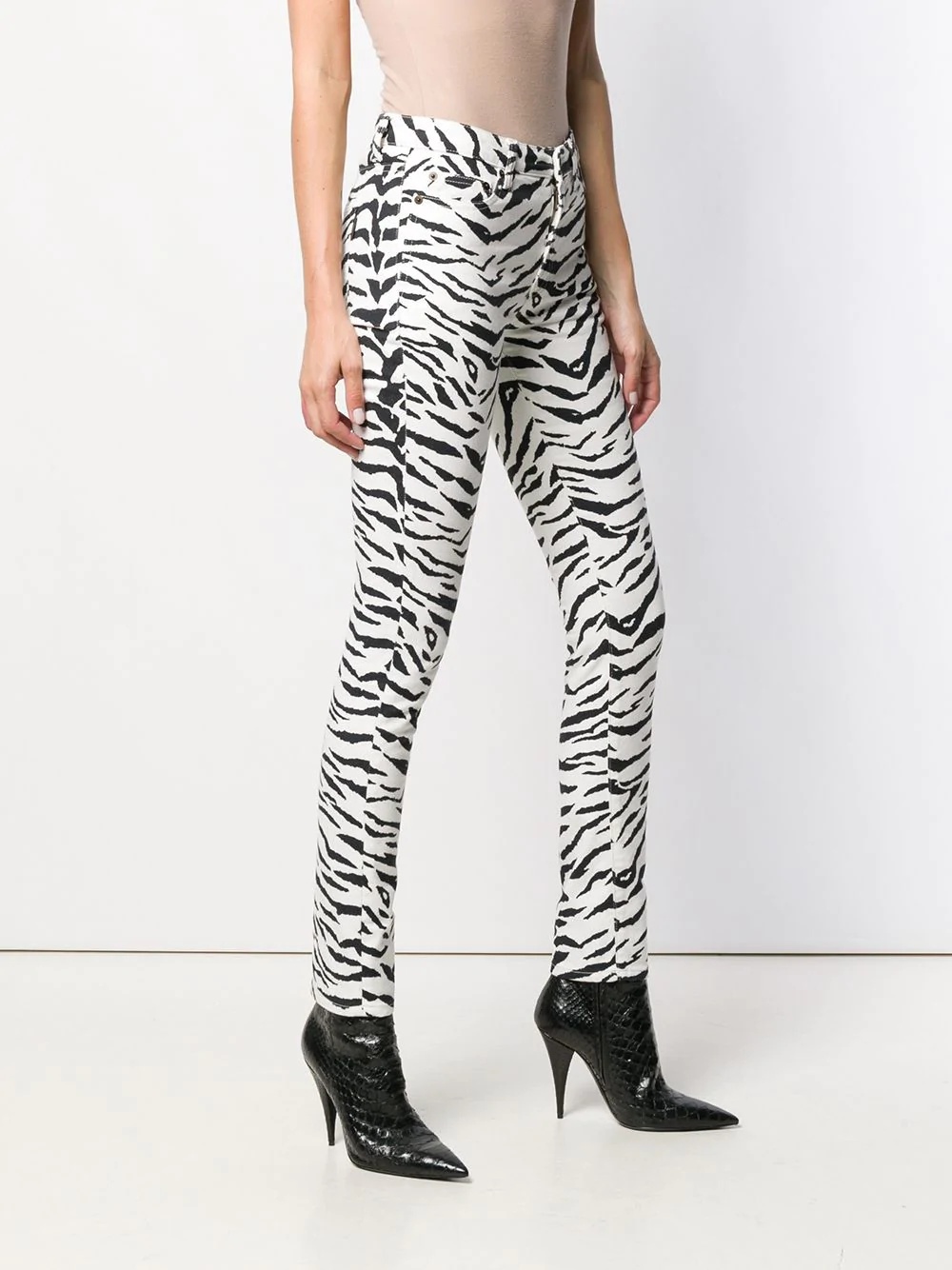 zebra print skinny jeans - 3