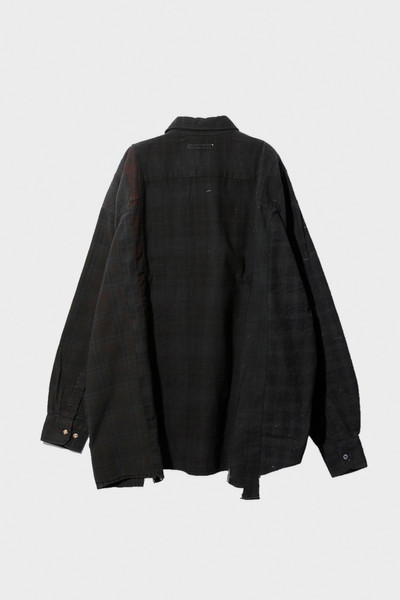NEEDLES Flannel Shirt/Overdyed 7 Cut Shirt - Black outlook