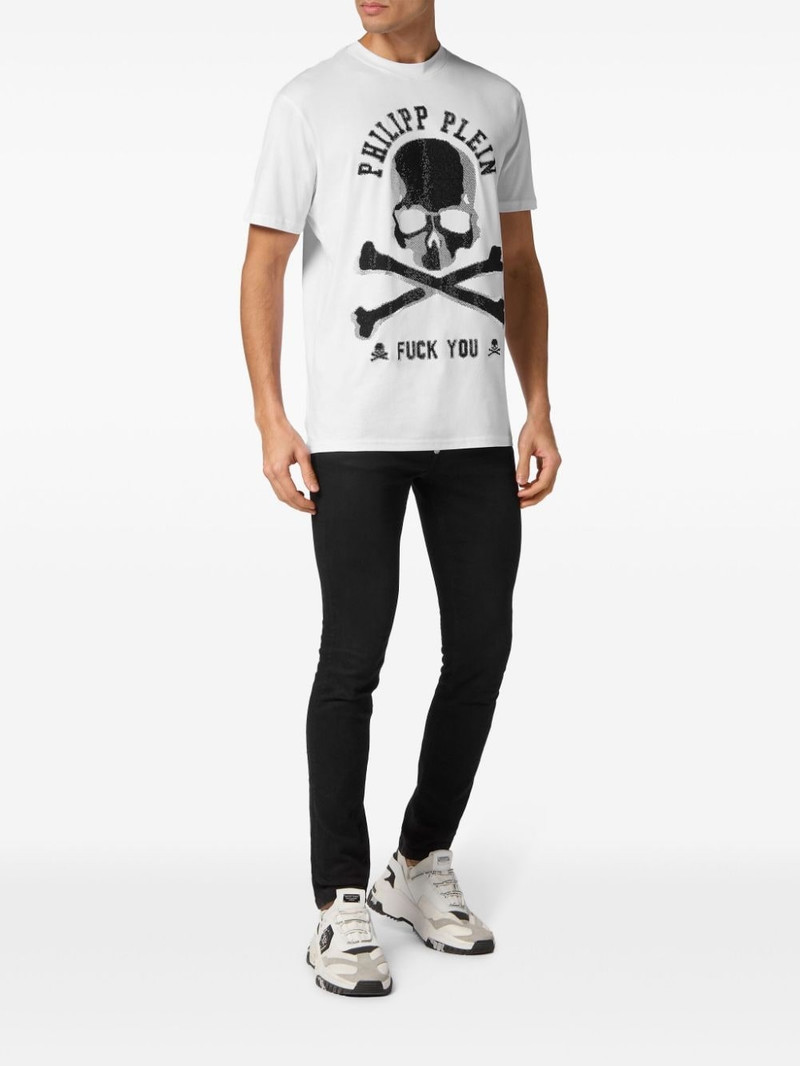 PHILIPP PLEIN Skull crystal-embellished T-shirt outlook