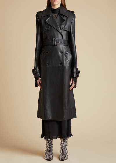 KHAITE The Murphy Trench in Black Leather outlook