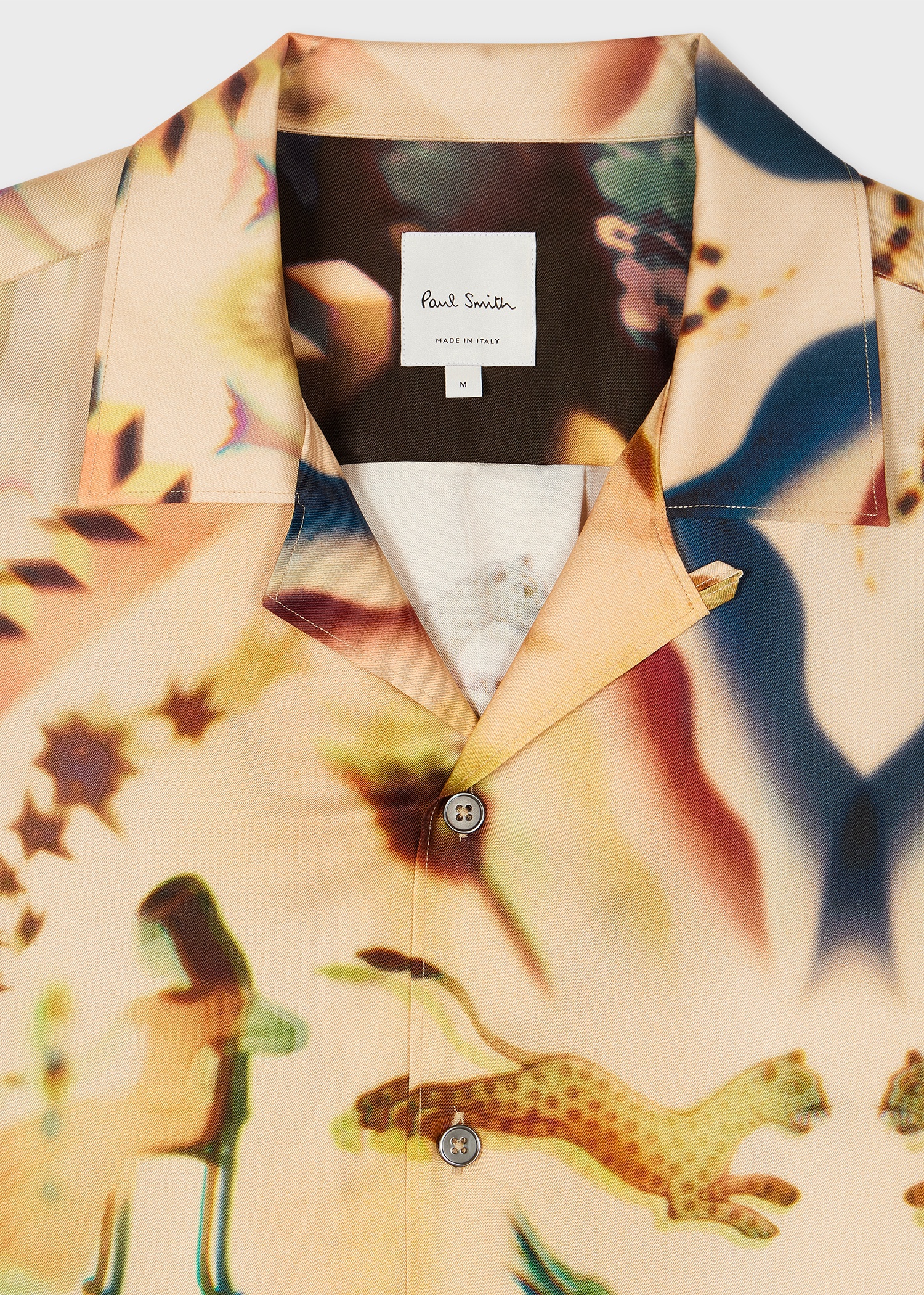 Beige 'Lumiere' Print Lyocell Shirt - 4