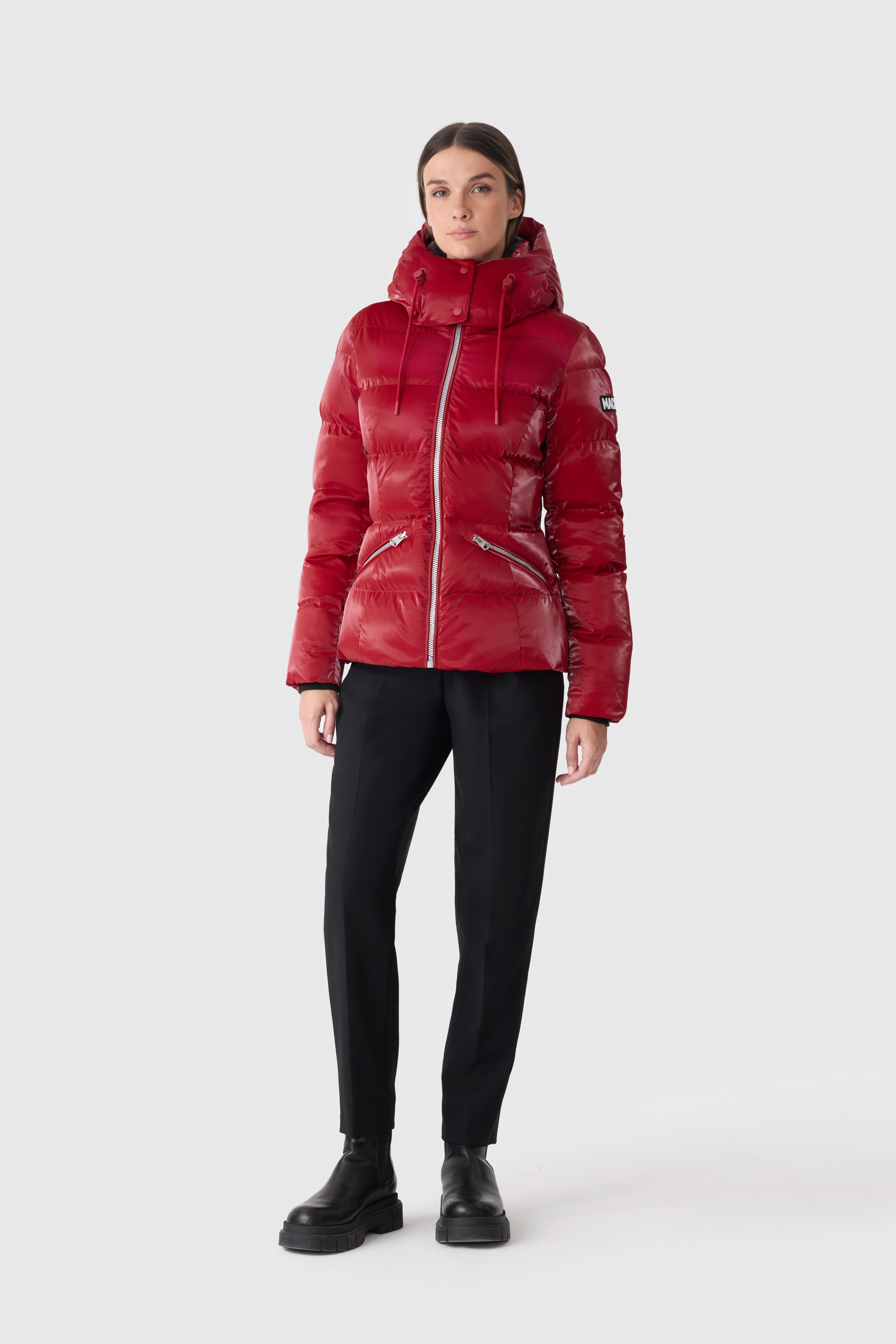MADALYN-GLO High-Gloss Down Jacket With Removable Hood - 2