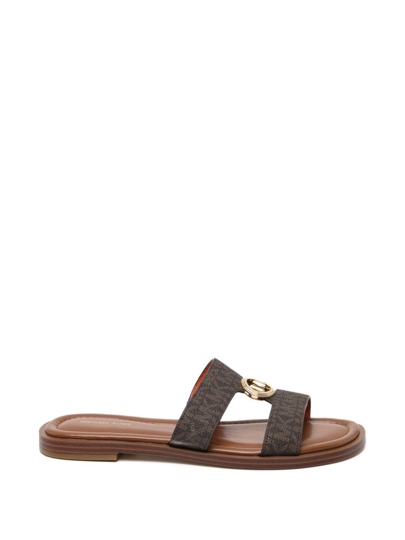 all-over logo buckle sandals 1