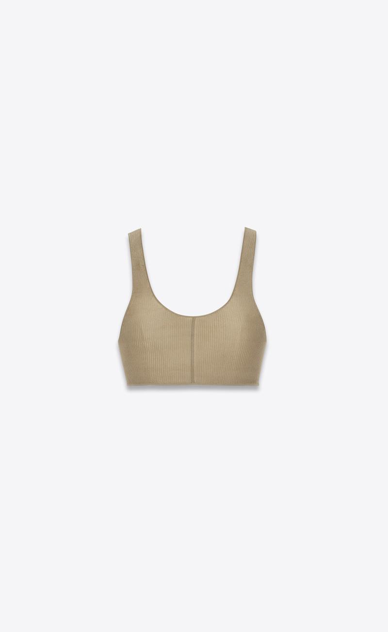 bralette in ribbed silk - 1