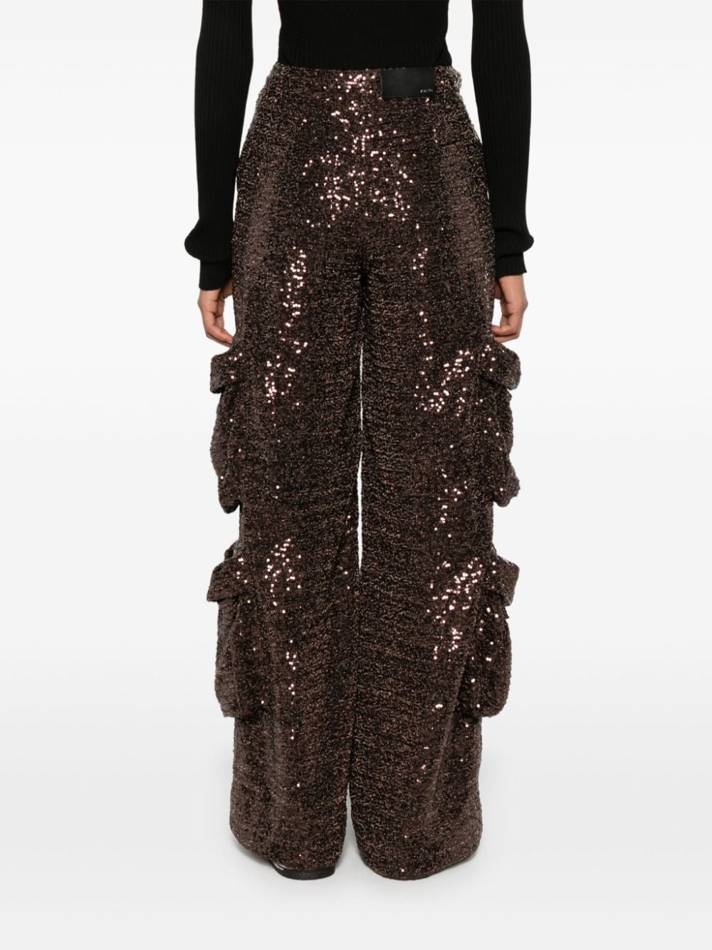sequin cargo pants - 4