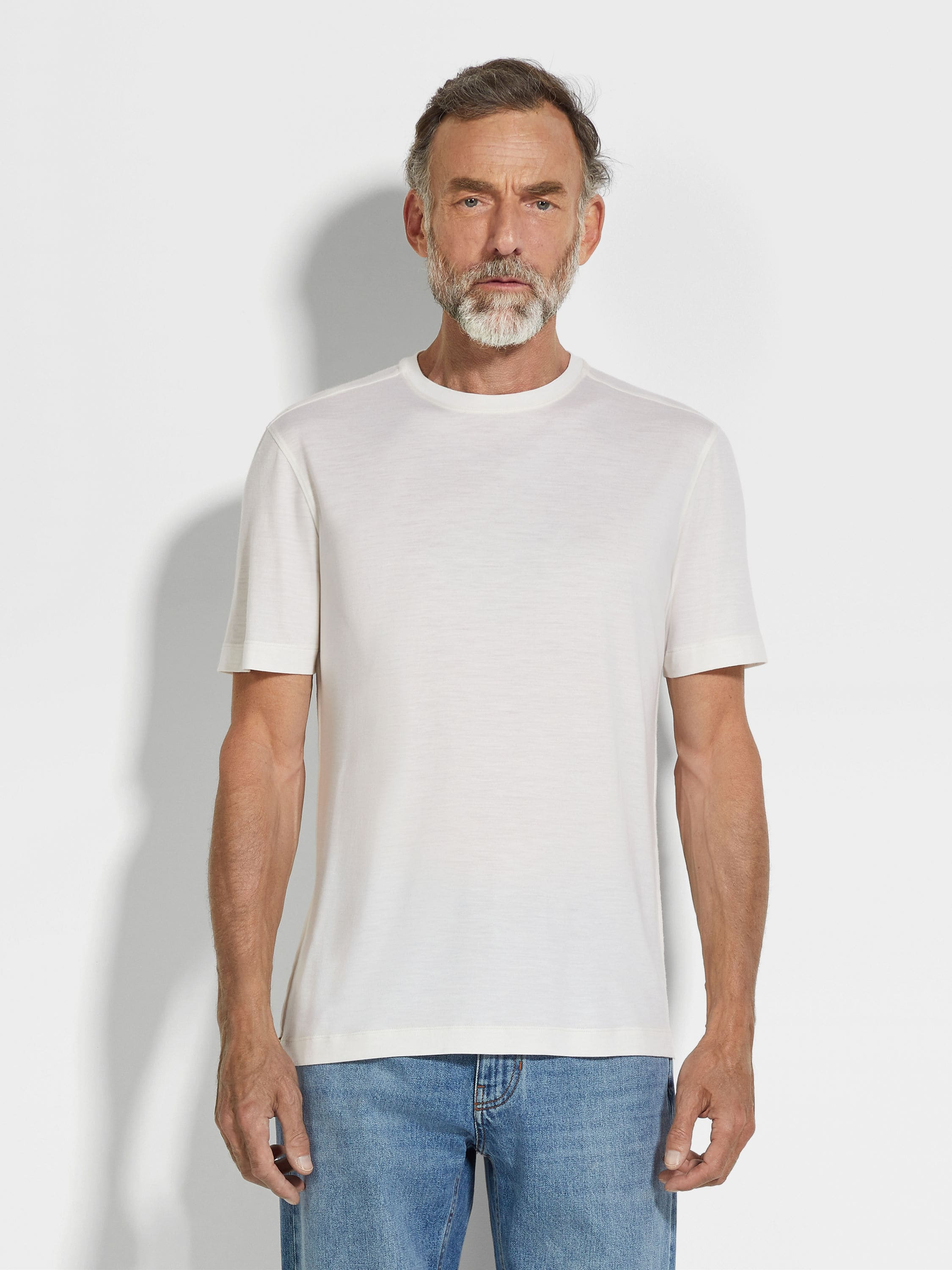 WHITE VELLUS AUREUM T-SHIRT - 4