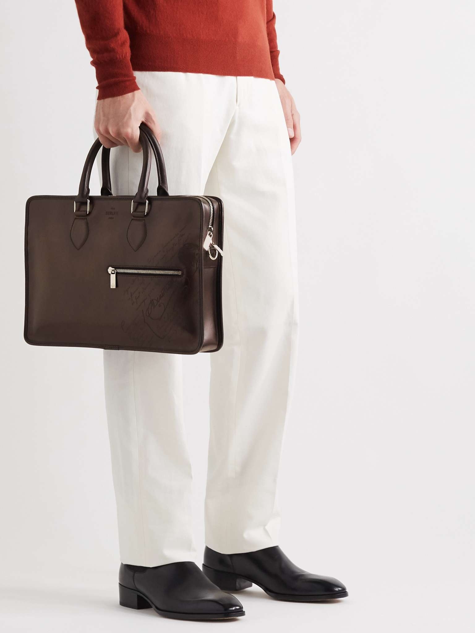 Scritto Leather Briefcase - 2