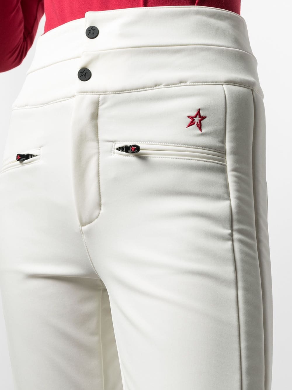 logo-embroidered flared trousers - 5